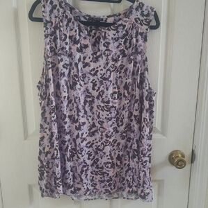 Torrid Lavender and Black Patterned Blouse
